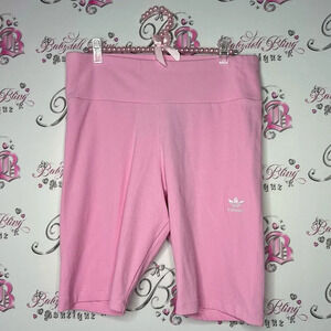 Adidas shorts BRAND NEW WITH TAGS bubble gum pink stretchy ribbed cute biker